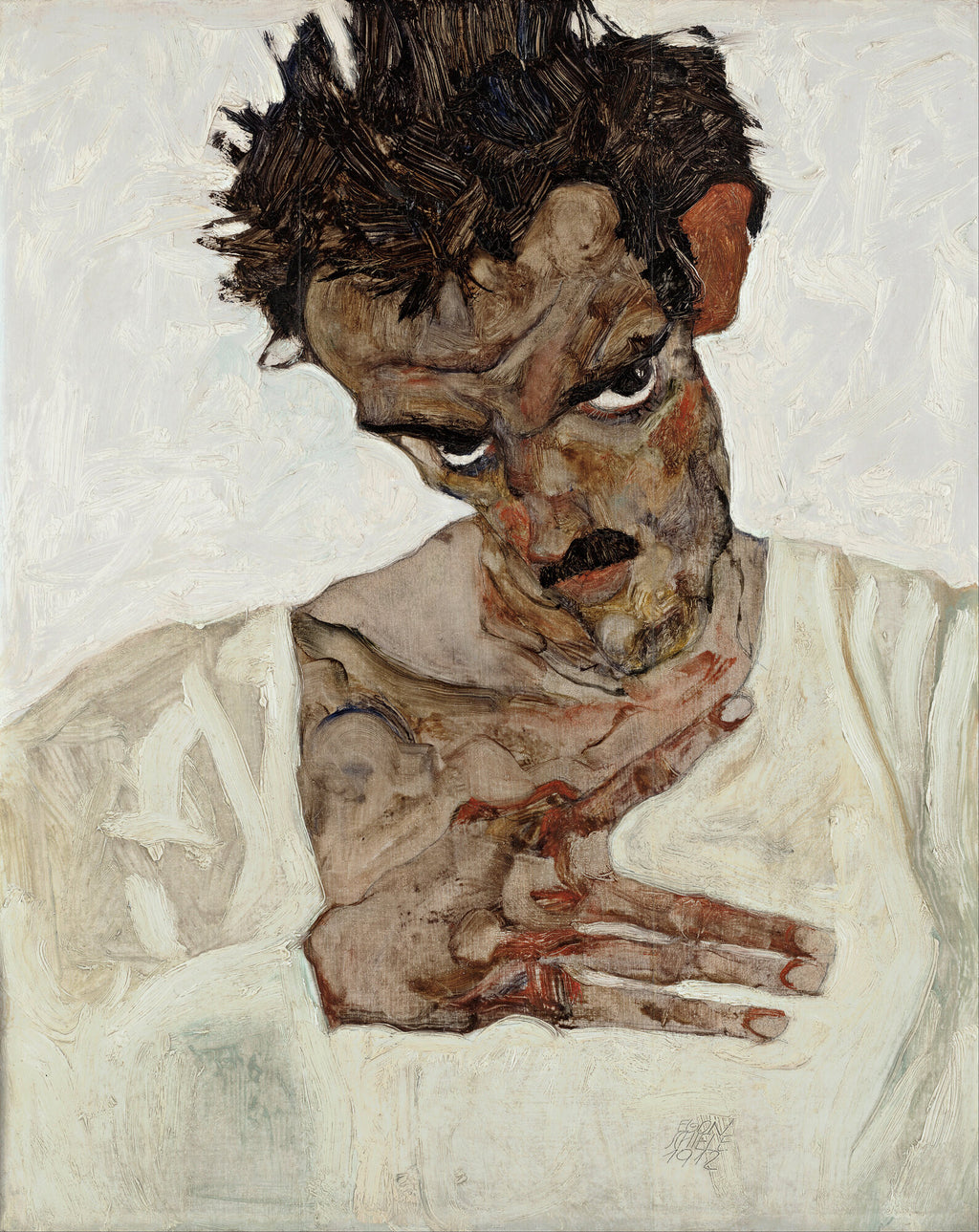 Self-Portrait with Lowered Head